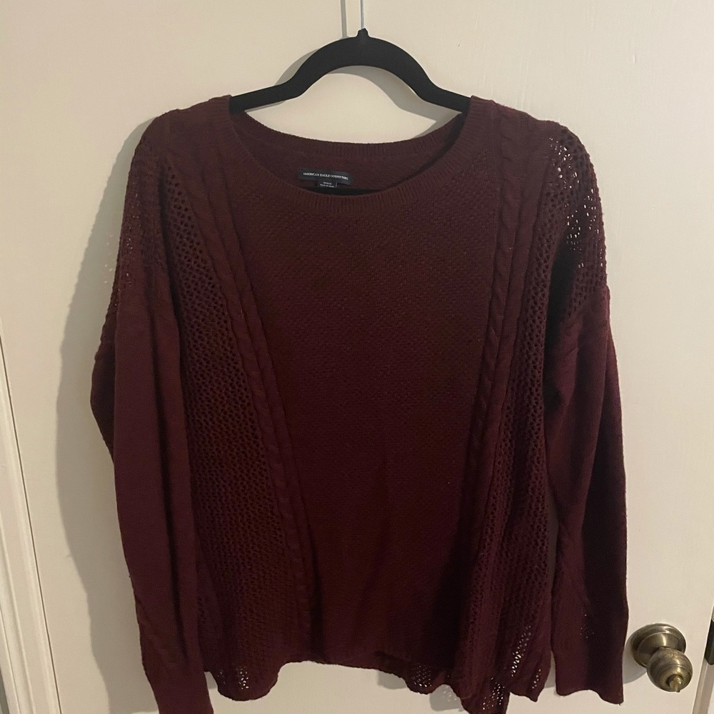 Burgundy Knitted Sweater